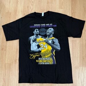 Black Kobe Bryant Tribute T-Shirt